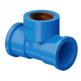 Te com Bucha Lato PVC Soldvel Azul - Tigre