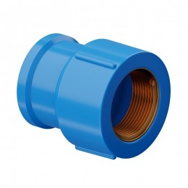Luva com Bucha de Lato PVC Soldvel Azul - Tigre