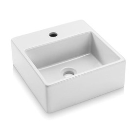 Cuba Apoio Quadrada com Mesa 35x35cm Branca - Icasa