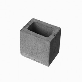 Bloco de concreto estrutural 14x19x19 cm (Meio bloco) 4.5 Mpa