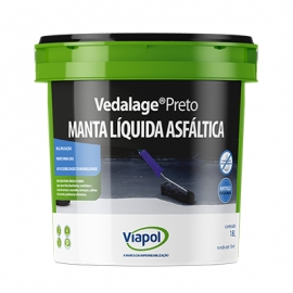 Manta Liquida Impermeabilizante Vedalage Preto 18L Viapol