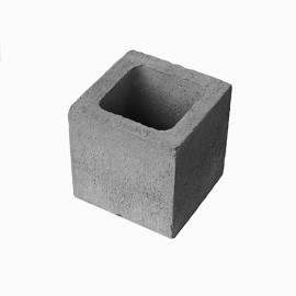 Bloco de concreto estrutural 19x19x19 cm (Meio bloco) 4.5 mpa